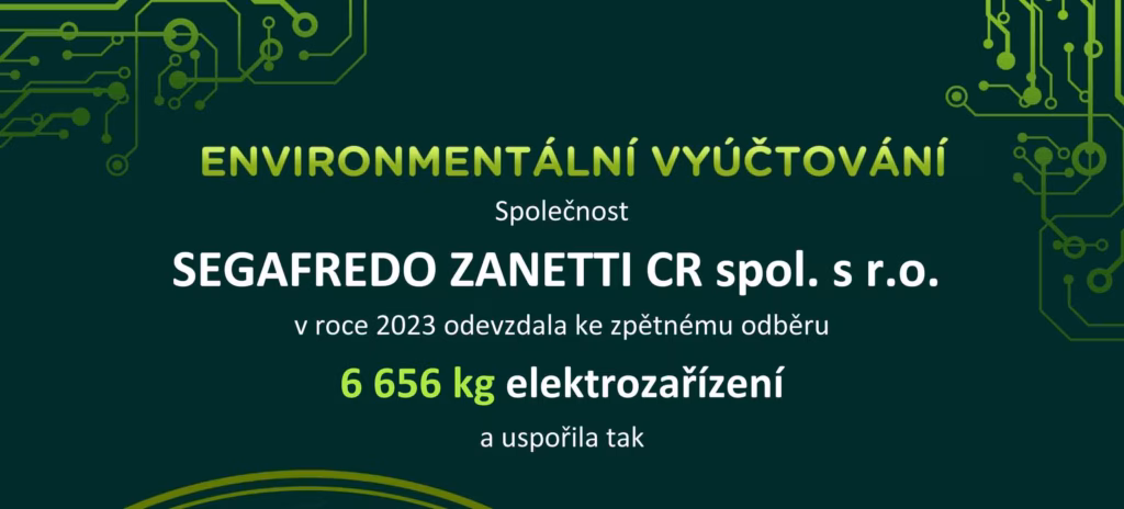 segafredo zanetti čr chrání životní prostředí, environmentální vyúčtování